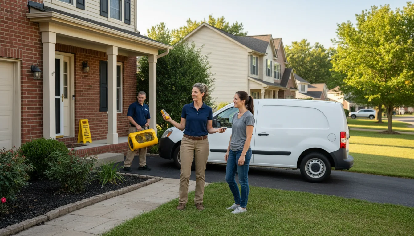 Residential water damage restoration in Simpson, LA